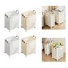 Collapsible Laundry Hamper, Basket with Wheels, Clothes Hanger, Hollowed Out Shopping Bag