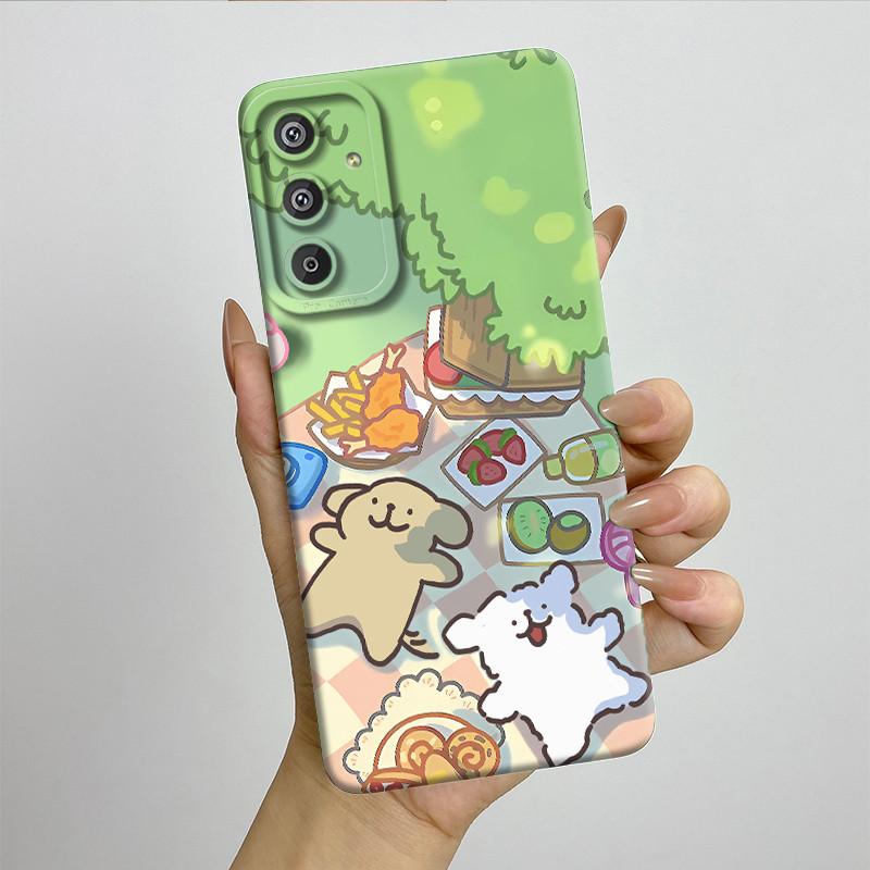Phone Case for Samsung Galaxy M15 5G F15 5G Fashion Painted Half-wrapped Case Soft Silicon Cases E156 M156 Protection Back Cover