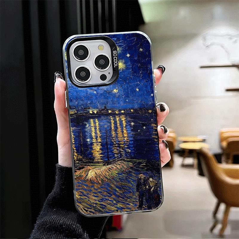 Van Gogh Oil Painting Aesthetics Soft Phone Case for iPhone 15 16 17 Pro Max 17Air 16E 14 Plus 13 12 Mini Shockproof Cover Back