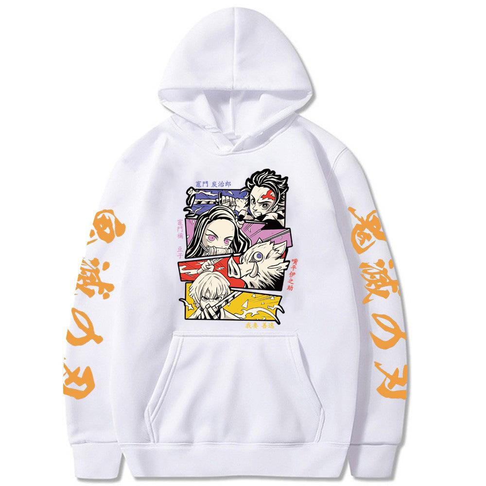 Japanese Anime Tanjiro Kamado Mitsuboshi Yoshinobu Patterned Hoodie Men Womnen Design Pullover Men Fleece Hoodies