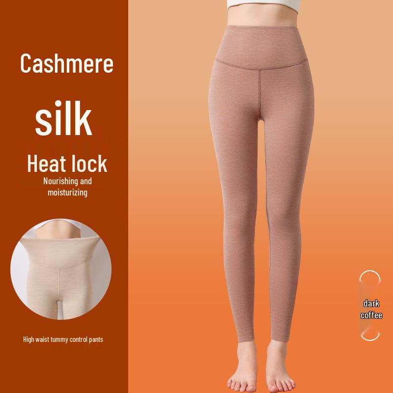 Women's High Waist Thermal Fleece-Lined Seamless Leggings