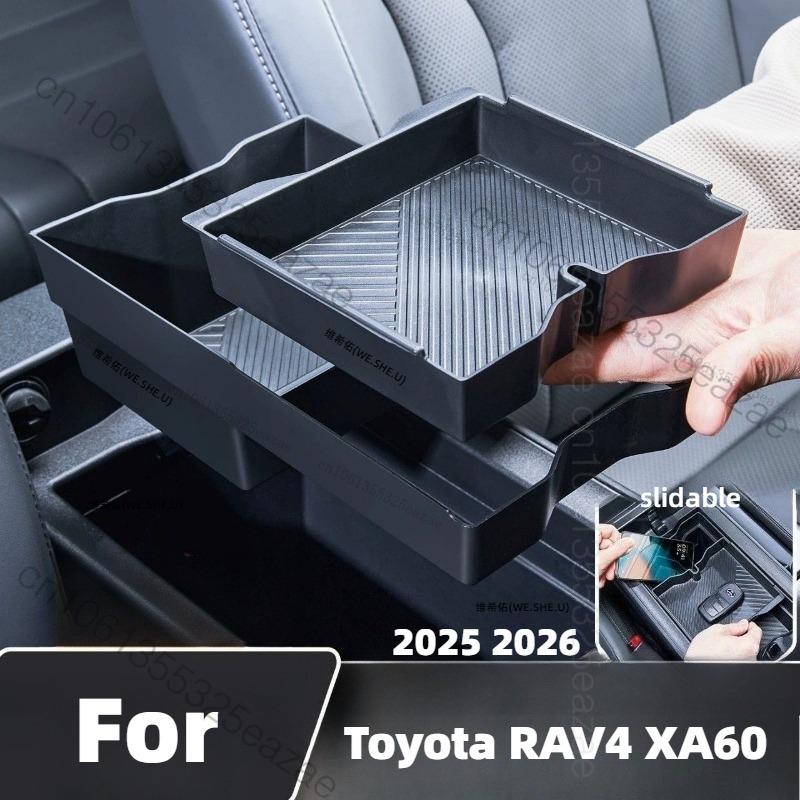 For Toyota RAV4 XA60 2026 2027 Sliding model-armrest box storage box Center Console Armrest Storage Box Interior Accessories