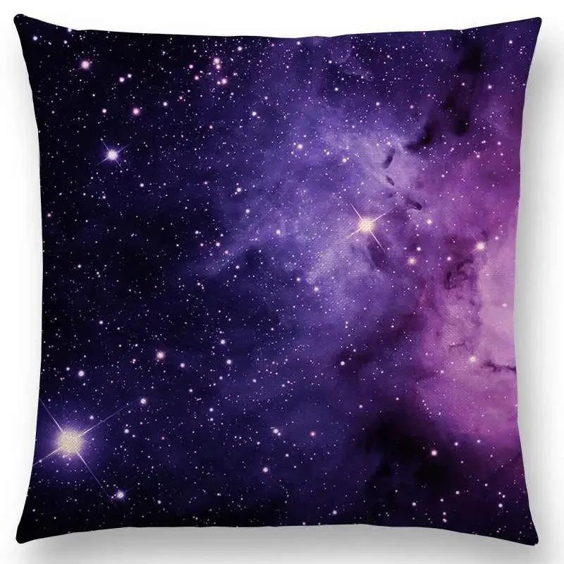 Pillowcase Night Sky Gorgeous Nebula Distant Galaxy Mysterious Universe Cushion Cover Home Decoration Sofa Home
