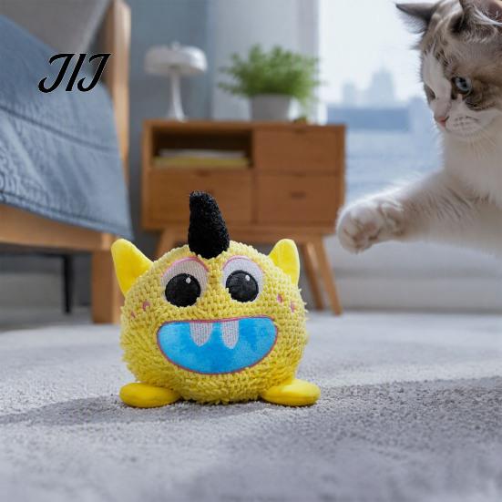 Plush Toys for Small Medium Pets Cute Monsters Squeaky Pet Toy, Dog Molar Interactive Cat Self Play Anxiety Relief Toy Dogs Cats