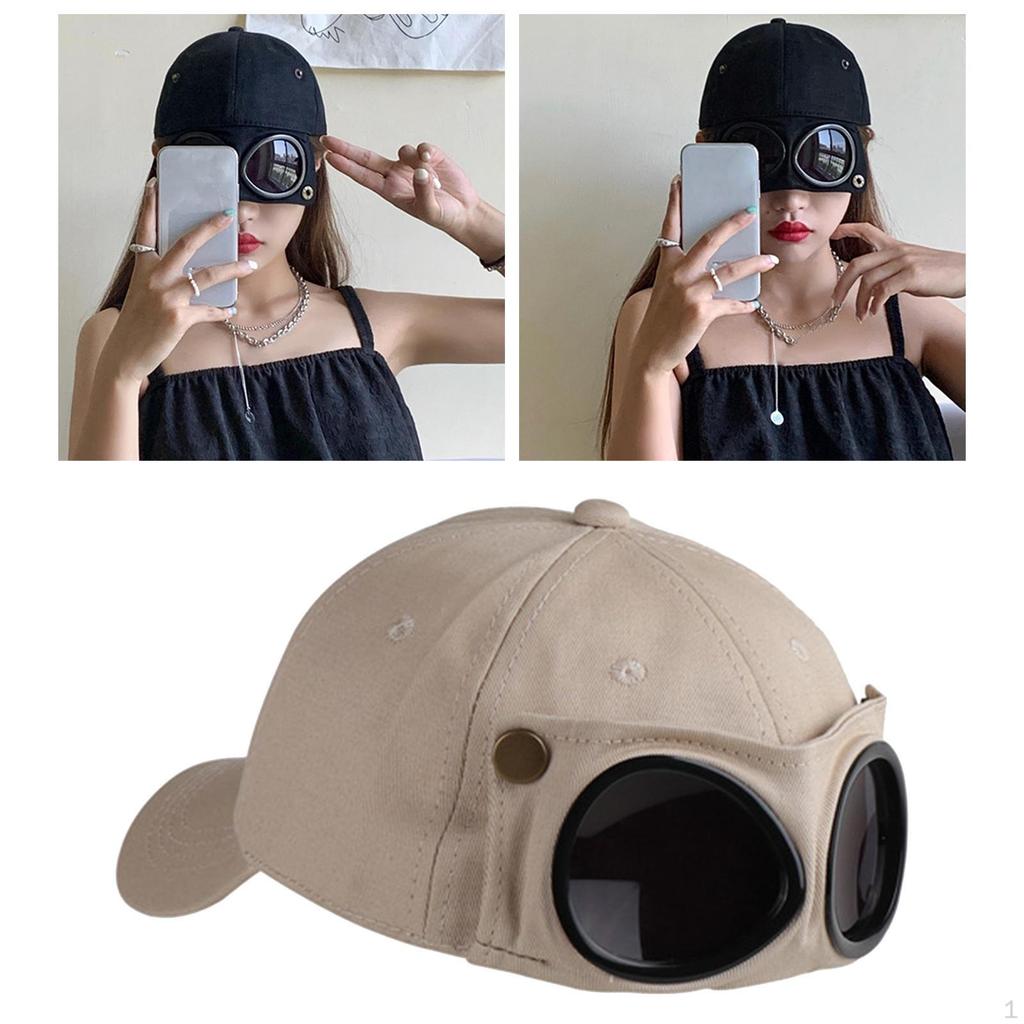Creative Baseball Hat, Glasses Sunshade Hat Cotton Accessories, Photo Props, for Kids Adults Party