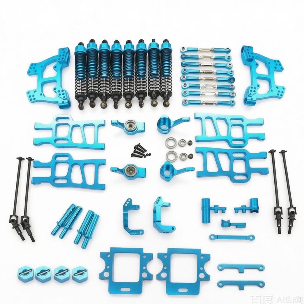 RC Monster Truck Upgrade Kit Machined Cutouts Chassis Damping System Hardware High Strength
