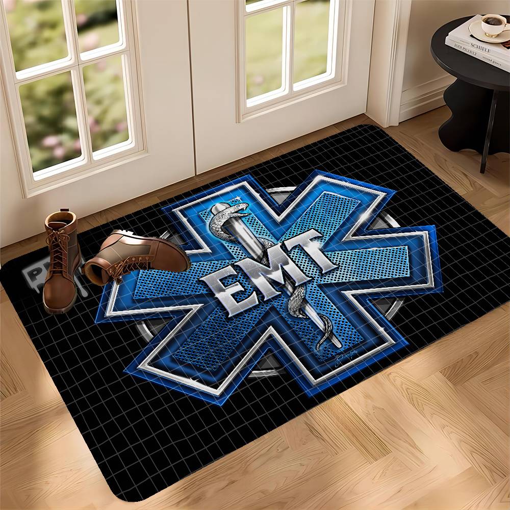 Ems Star Of Life Anime Bathroom Mat Anti-slip Absorb Water Long Strip Cushion Bedroon Mat Welcome Doormat