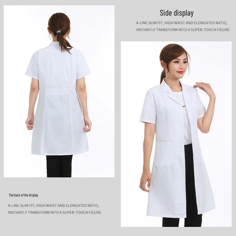 Unisex Short & Long Sleeve White Lab Coat for Medical Professionals and Students – Ideal for Autumn and Winter