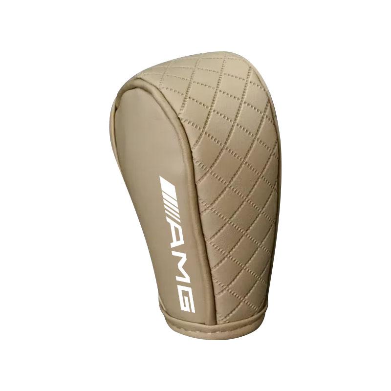 PU Leather Shift Lever Cover Gearbox Shifter Knob Protective Car Gear Shift Cover For Mercedes Benz W212 W205 AMG ML W166 W176 W177 W213 W246 GLB GLC