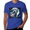 Cosmic Wolf Howg At the Moon TShirt Plus Size Tops New Edition Kawaii Clothes Tshirts for Unisex