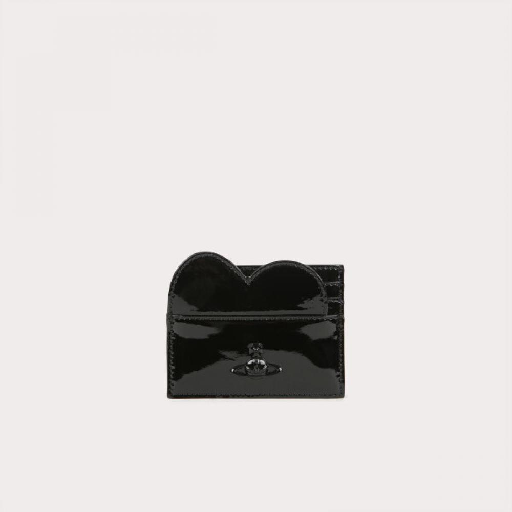 

Vivienne Westwood Shiny Pendant Heart Card Holder Black blacks