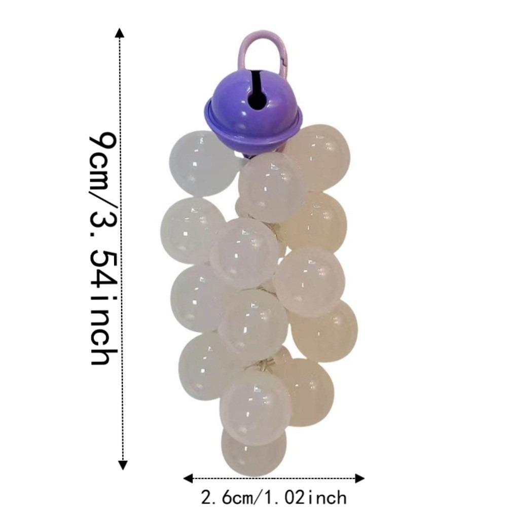 Color-Shifting Grape Key Chain UV-Sensitive UV Changing Pendant Beaded Bag Charm Daily Accessory