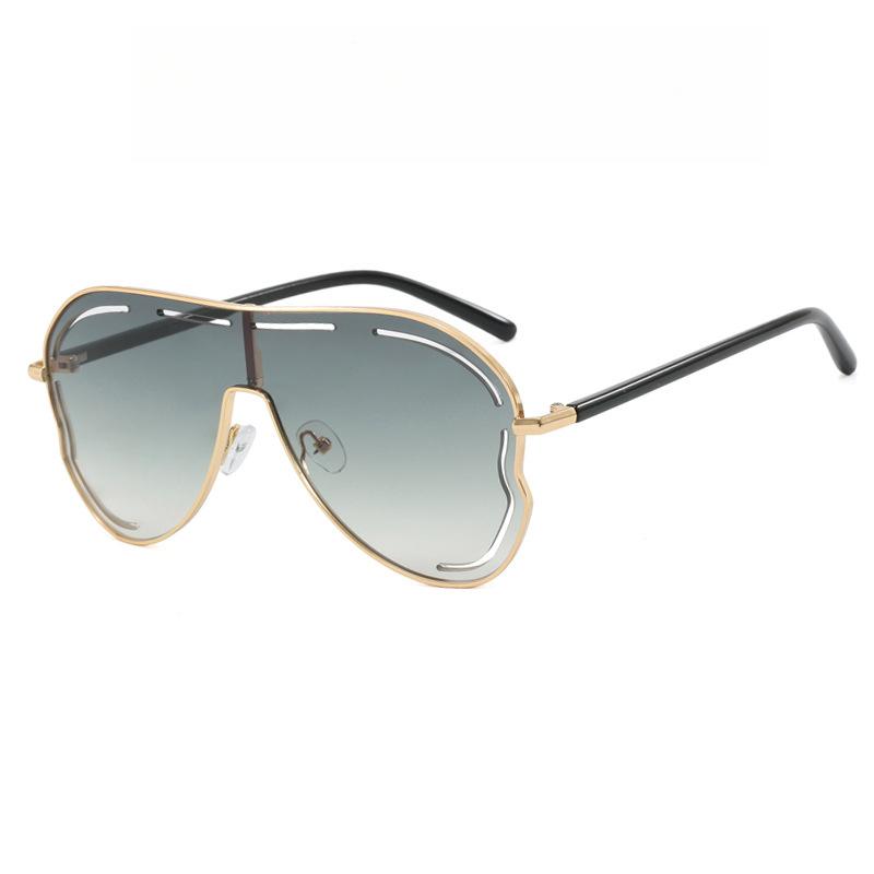 Einteilige Übergroße Fassung Unregelmäßige Mode Damen Sonnenbrille Babes Cooler Persönlichkeitsdesign Geeignet für Street Party Accessoires