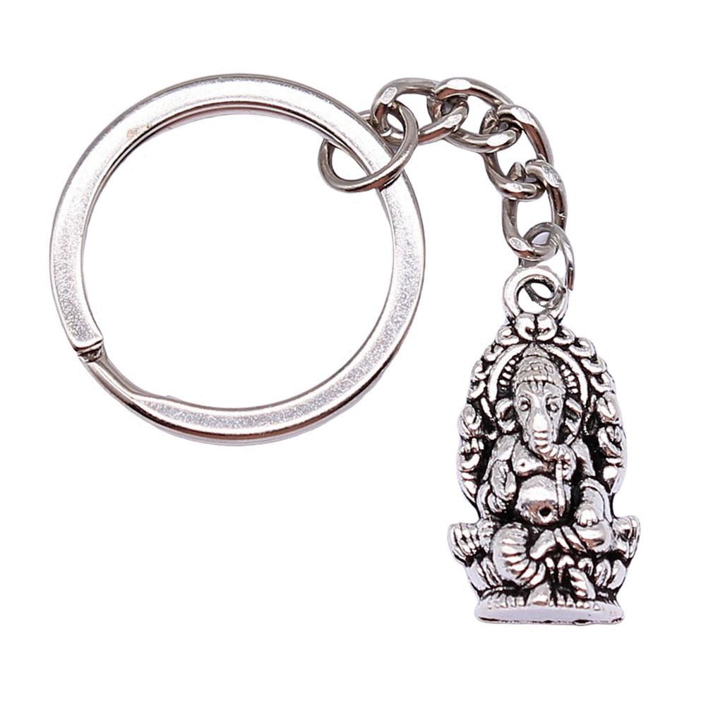 Pendants Elephant Charm Keychain Animal Theme Key Ring 28mm