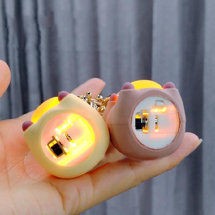 Eye Catching Capybara Key Pendant Playful Light Up Capybara Key Chain Pendant Charm for Backpacks and Everyday Use