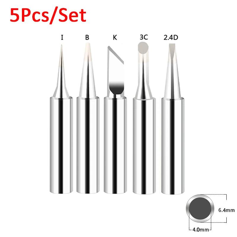 

5Pcs Electric Soldering Iron Head Tool Copper Welding Head 900M-I-B-K Pure Copper Soldering Iron Welding Equipment Welding Tool