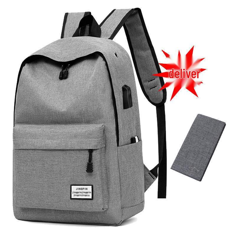 Men's Korean Style Canvas Backpack - Large Capacity for Students, Computers, and Travel