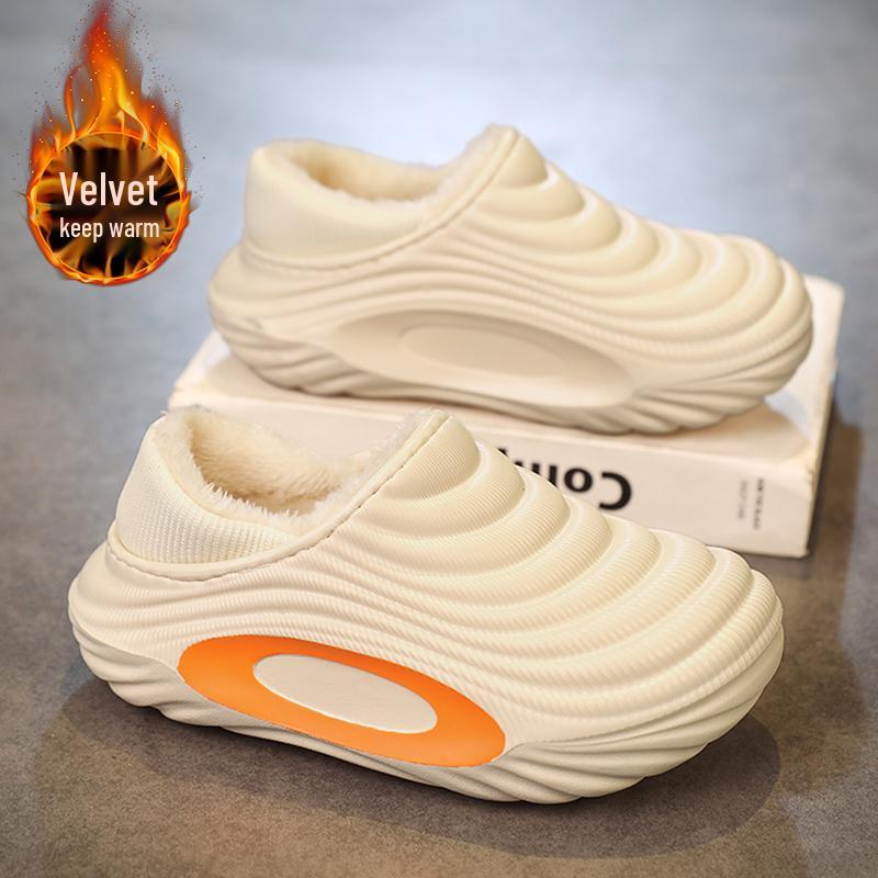 2025 Winter New Arrival Kids' Cotton Slippers - Warm, Closed-Back, for Boys & Girls, Medium/Large Sizes, Parent-Child Matching