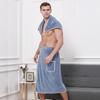 Men's Wearable Coral Fleece Bath Towel - Soft, Extra Large, Korean Style Wrap Towel