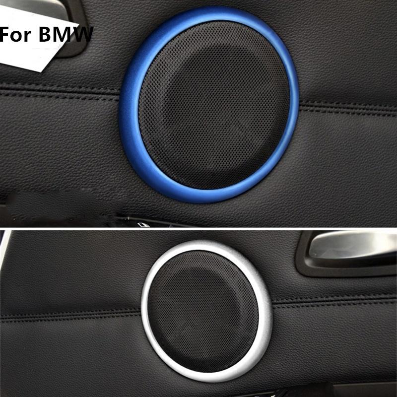 Car Door Speaker Ring Sound Decorations Loudspeaker Trim Car Accessories for E90 3 Series 320 325 2005-2012 Car Styling