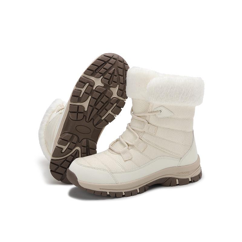 Waterproof Snow Boot Women's Plush Cotton Shoes Ladies Warm  High-top Boots Winter Outdoor Sneakers for Trekking Hiking