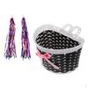 Kids Girls and Boys Bicycle Bike Handlebar Grips Streamers Tassel + Front Basket