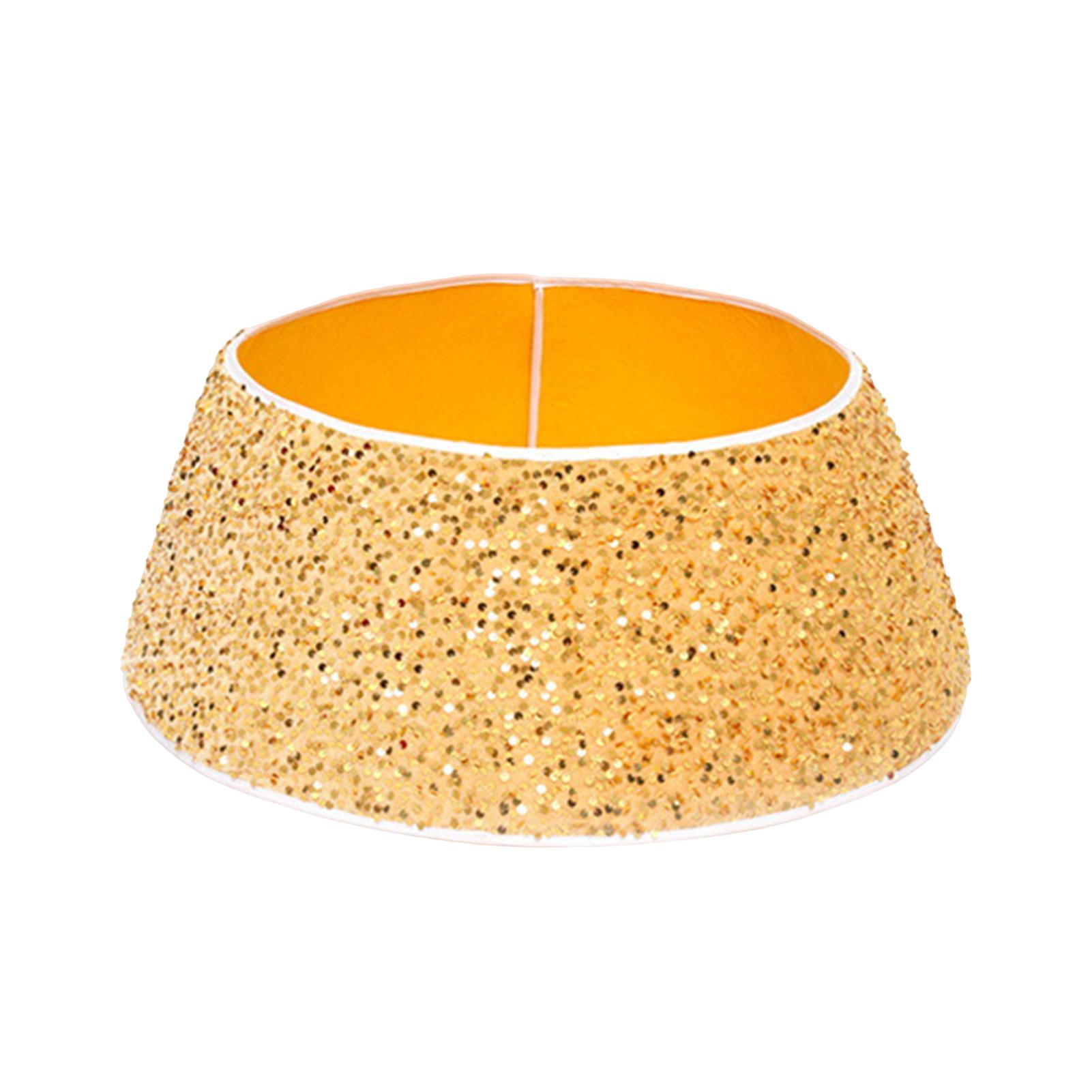 

Маленький блестящий воротник для платья-елки, чехол для основания елки, корзина для елки для праздничных украшений, домашний декор золотистый