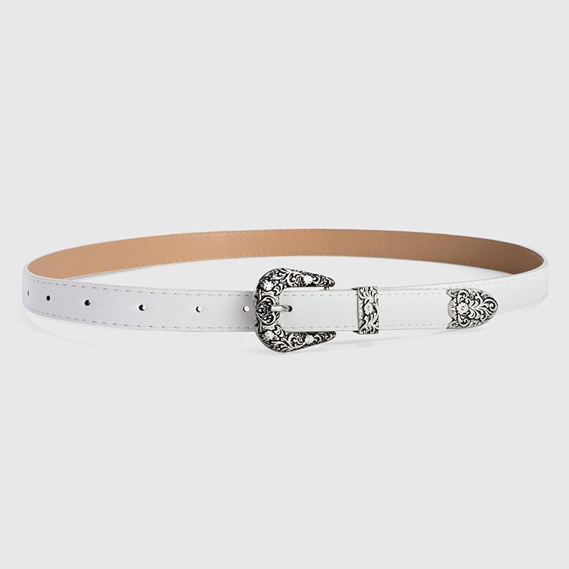 

Металлическая декоративная модная пряжка женский ремень разных цветов для винтажной моды белый