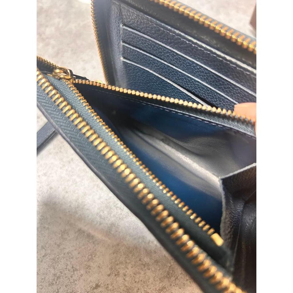 Used [Louis Vuitton] Monogram Empreinte Line Wallet (Navy)