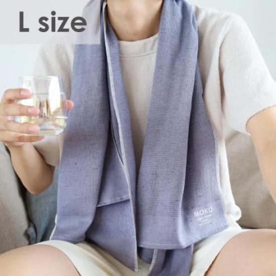 Kontex Sauna MOKU Bath Towel Face Towel Heat Wave and Totonoiis <59507-90> & (1 Each) - (Mandarin) (Gray)