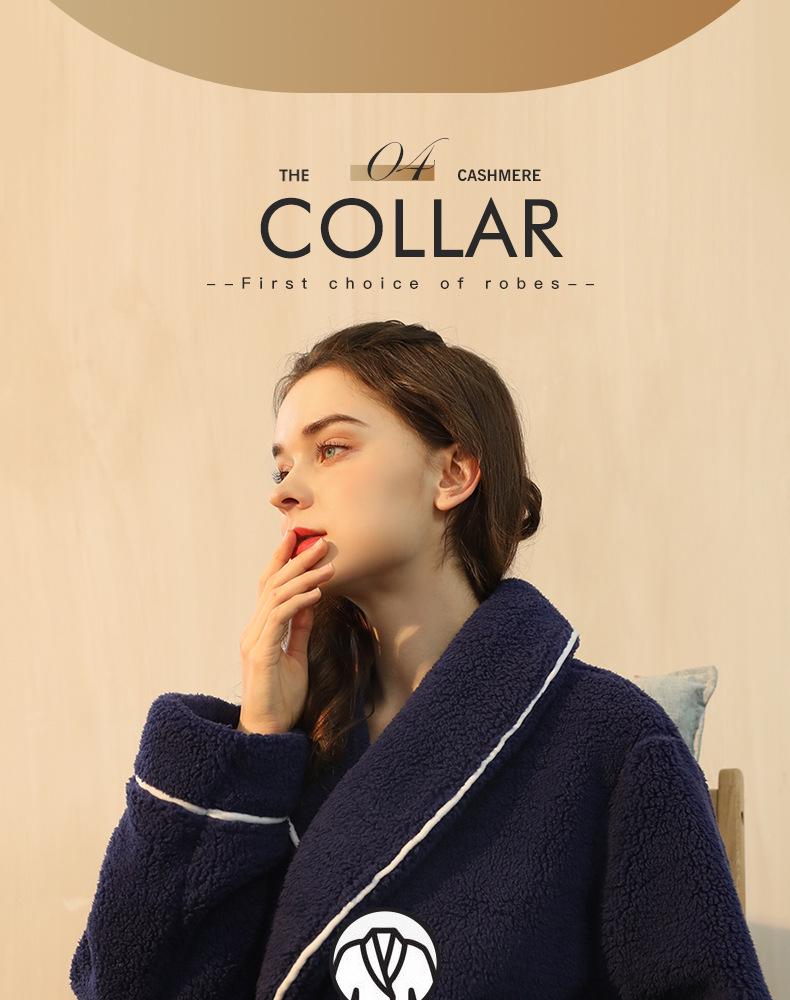 2025 Autumn/Winter Unisex Extra-Long Coral Fleece Bathrobe