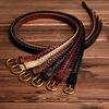 Women's Retro Woven Leather Belt - Punch-Free, Decorative, Ideal for Skirts, Suits, and Jeans (519)