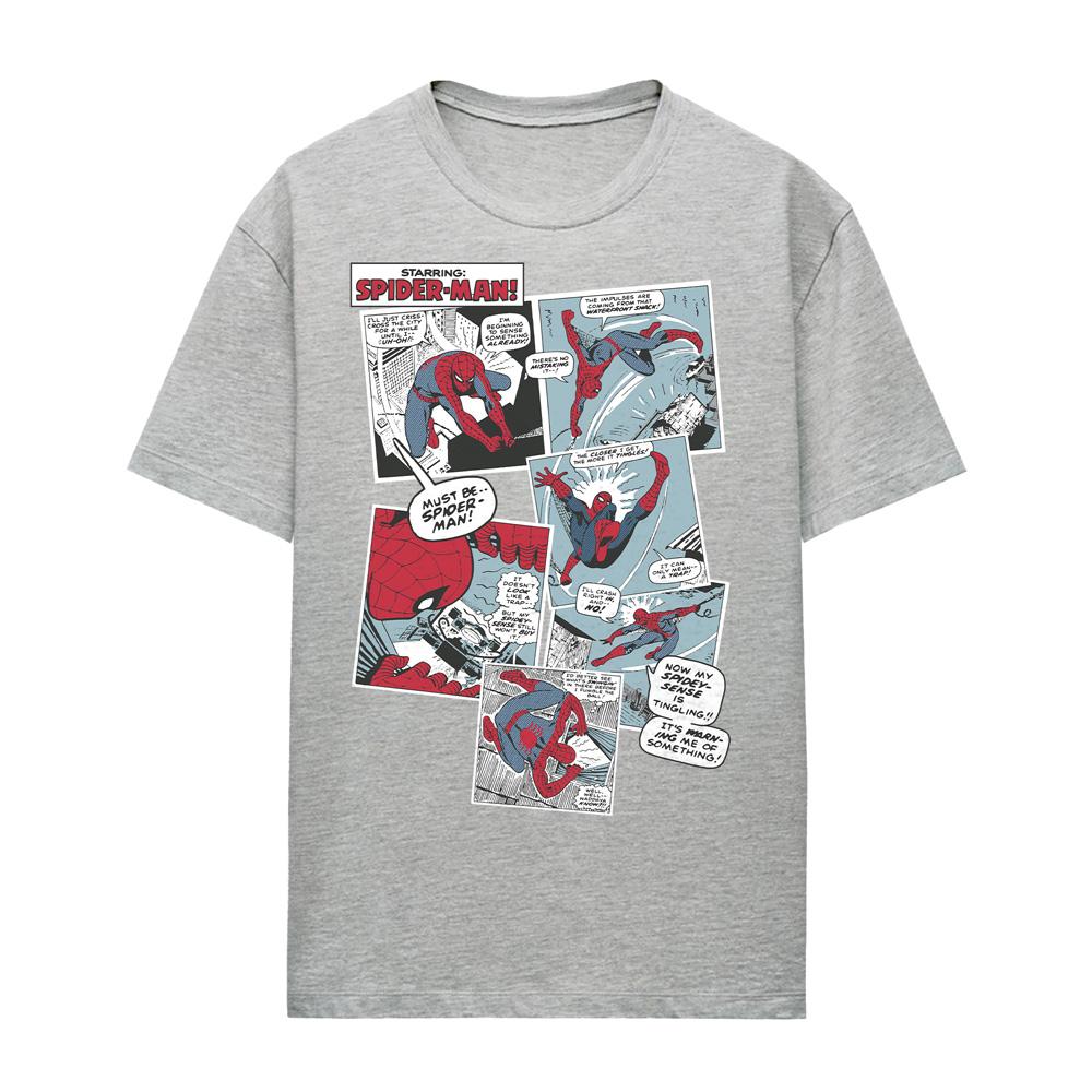 Spider-Man Womens/Ladies Panel Collage Heather T-Shirt