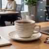 Elegant Cappuccino Cups Embossed Floral Latte Cup Creative Coffee Mugs  Cafe