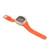 Analog Quartz Wristwatch 30m Waterproof Silicone Strap Multi Functional Quartz Watch for Man Rose Orange