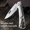 10PCS Multifunctional Folding Knife Stainless Steel Courier Opening Knife Fruit Knife Non-slip Handle Kitchen Knife Accessories