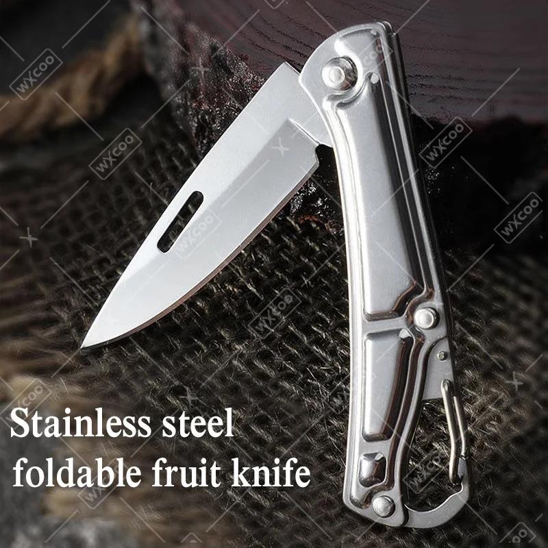 10PCS Multifunctional Folding Knife Stainless Steel Courier Opening Knife Fruit Knife Non-slip Handle Kitchen Knife Accessories