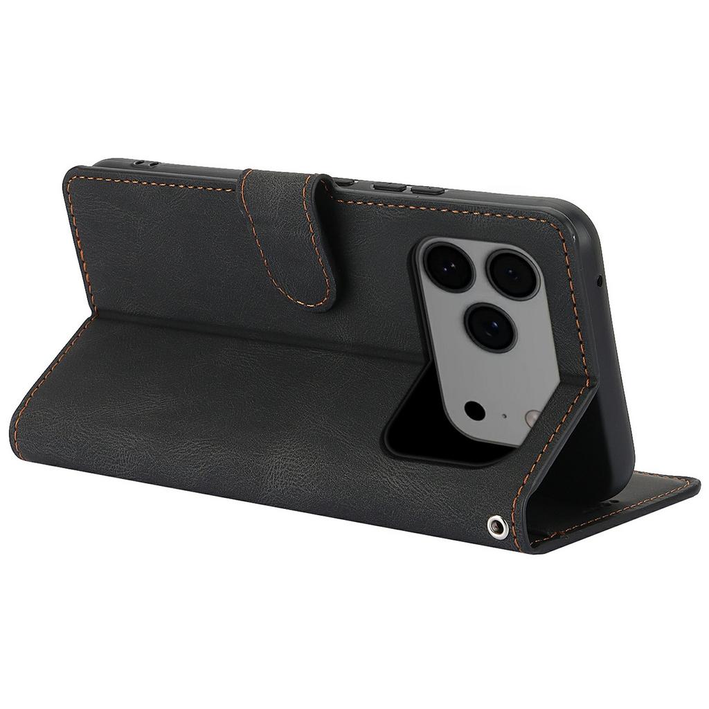 For iPhone 17 Pro Case PU Leather Phone Cover with Wallet Stand