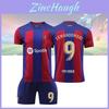 Messi 10 Lewandowski 9 Gavi 30 Maglia Barcellona Unisex Adatta per Estate Primavera e Autunno
