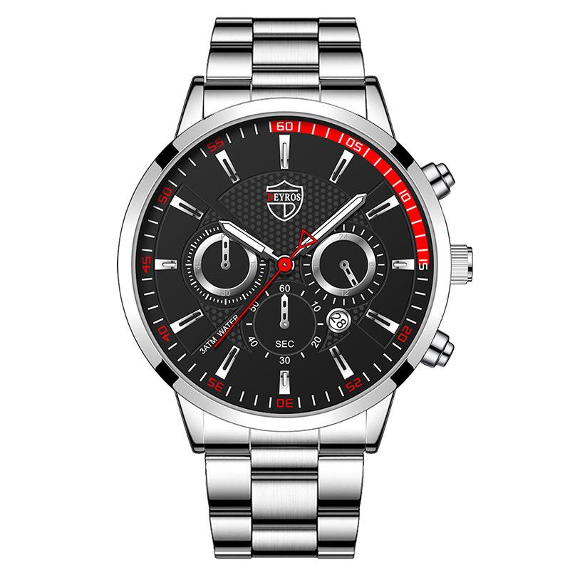 Stainless Steel Watch With Male Personality Luminous Calendar Automatic Quartz Watch