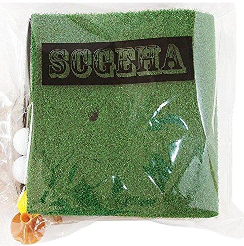 SCGEHA Golf Shot Practice Mat, Thick 60cm x 30cm, 1cm Thick, Artificial Turf, Includes 2 Tees