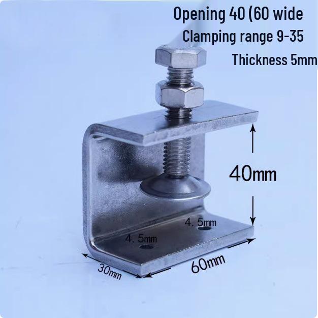 C304 Tiger Claw U-Shaped Stainless Steel Pipe Clamp