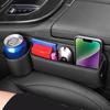 Car Seat Gap Filler Anti-slip Waterproof Storage Box Scratch-Resistant Faux Leather Car Seat Gap Organizer for Phones Cups