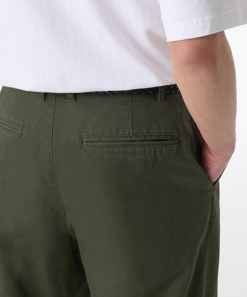 MUSINSA STANDARD Regular Fit Hidden Elastic Waist Chino Pants [Khaki]