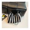 Contrasting striped woven bag women's new commuter shoulder underarm bag vacation wind woven tote bag