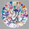 50 Jellyfish Graffiti Stickers – Waterproof Watercolor Marine Life Decorations for Phone Cases and Luggage.