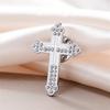 My Shape Strass-Kreuz-Brosche für Damen Herren Edelstahl-Broschen Revers-Pins Anzug-Abzeichen Zubehör Schmuck Party Geschenke