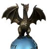 Dragon Statue with Ball, Dark Style Dragon Figurine, USB Powered Desktop Dragon Lamp Ornaments, Fantasy Gift for Men & Dragon Lovers