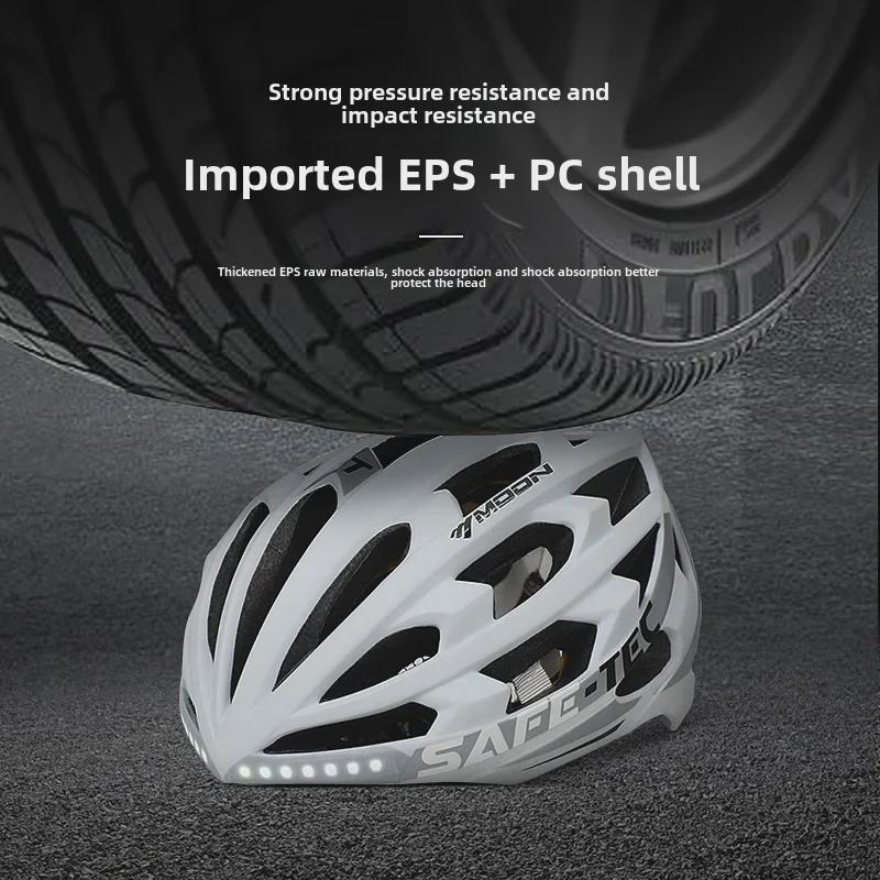 MOON Smart Bluetooth LED Cycling Helmet, Breathable Unisex Road & Mountain Bike Helmet