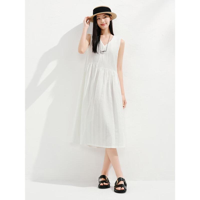 

Jiu Zi Annacoco Женское платье без рукавов из 100% хлопка с цветочным узором и вырезами M